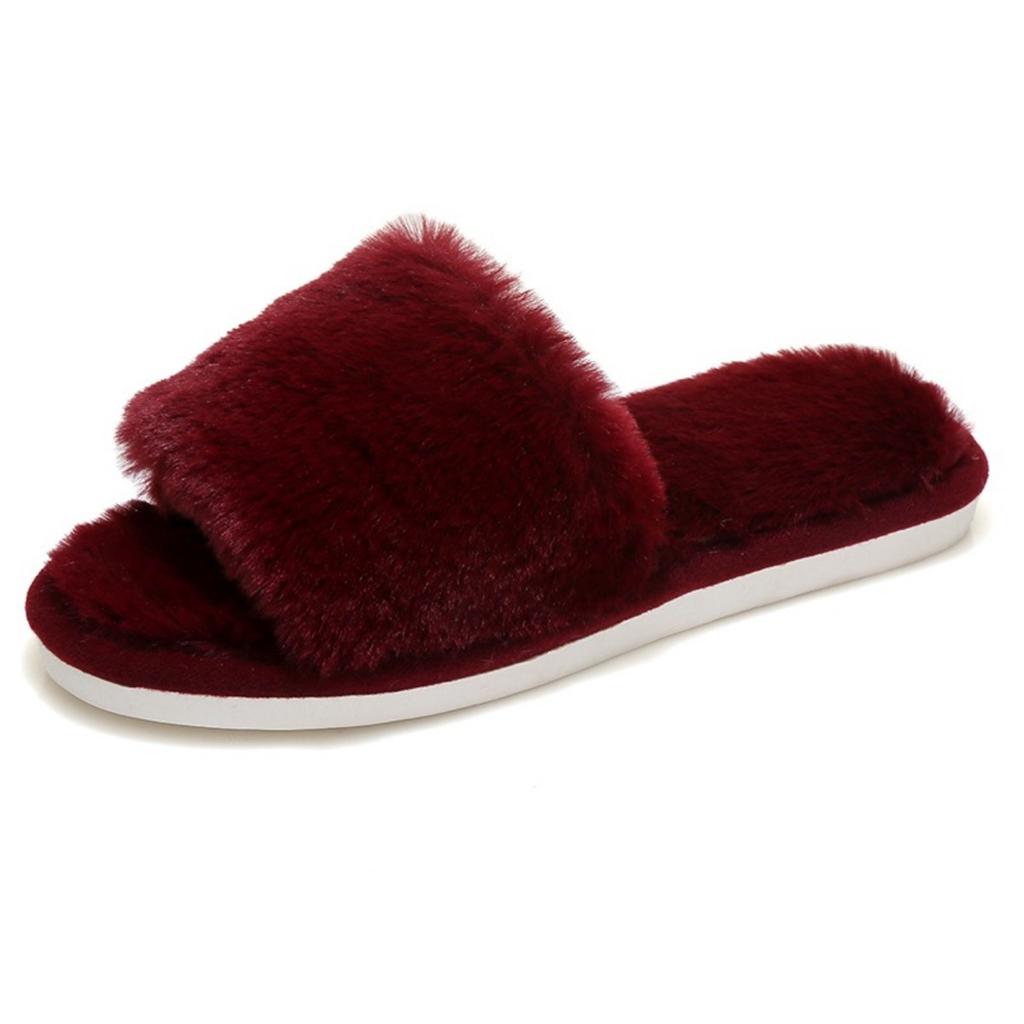 Mao Mao Slippers, Women's Shoes, Outerwear Shoes, Cotton Slippers, Thermal Shoes, Casual Slippers, Breathable, Cotton Shoes