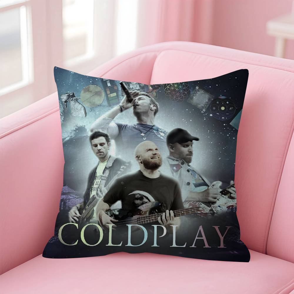 Band CColdplay Moon Music Maple Design Cushion Cover Happy Autumn Harvest decor Holiday Decorati Pillow Cover