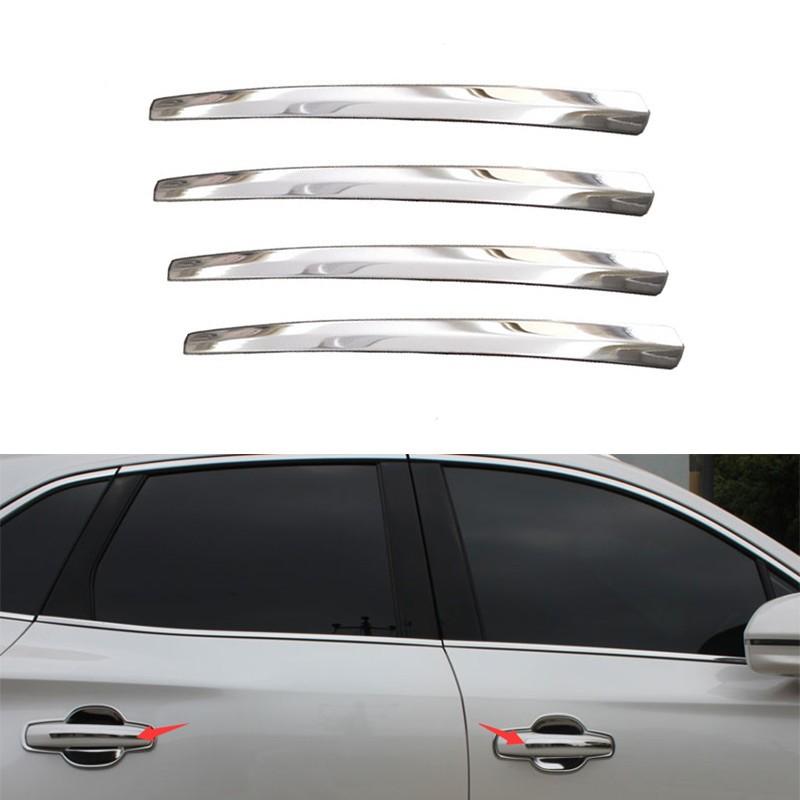 2015-2019 For Lincoln MKC 4PCS Chrome Stainless Side Door Handles Cover Trim