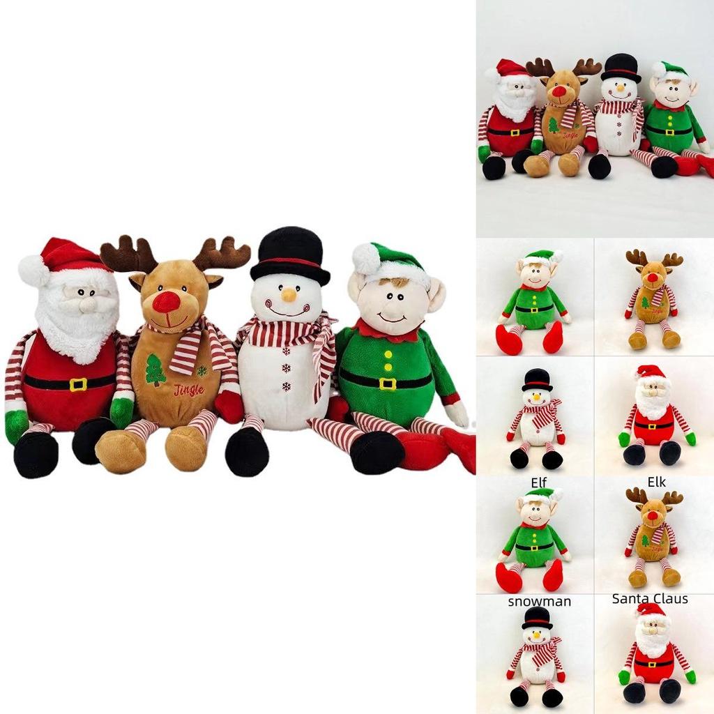 Festive Plush Santa Snowman Elk Doll Decorative Toy For Christmas