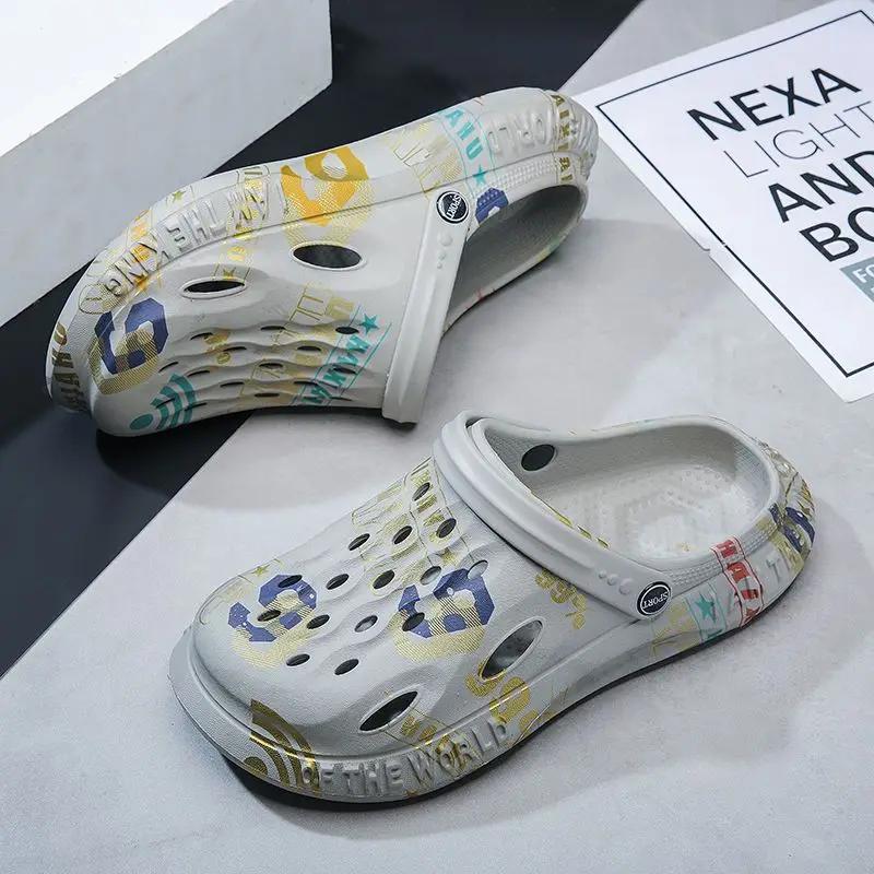 Men's Shoe Platform Slides Slip-resistant 2024 Fashion Male Slipper Rubber Low Price Cheap Shoes Liquidation Style Elegant Eva