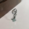 6Pcs Simple single zirconia ring with adjustable opening finger ring wedding accessory ring