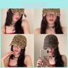 Vintage Leopard Print Adjustable Baseball Cap For Women With Embroidered Style And Sun Protection