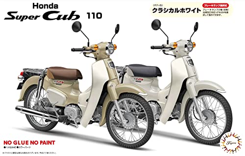 Fujimi Model 1/12 NEXT Serisi No. 9 Honda Super Cub 110 (Klasik Beyaz) 12NX-9