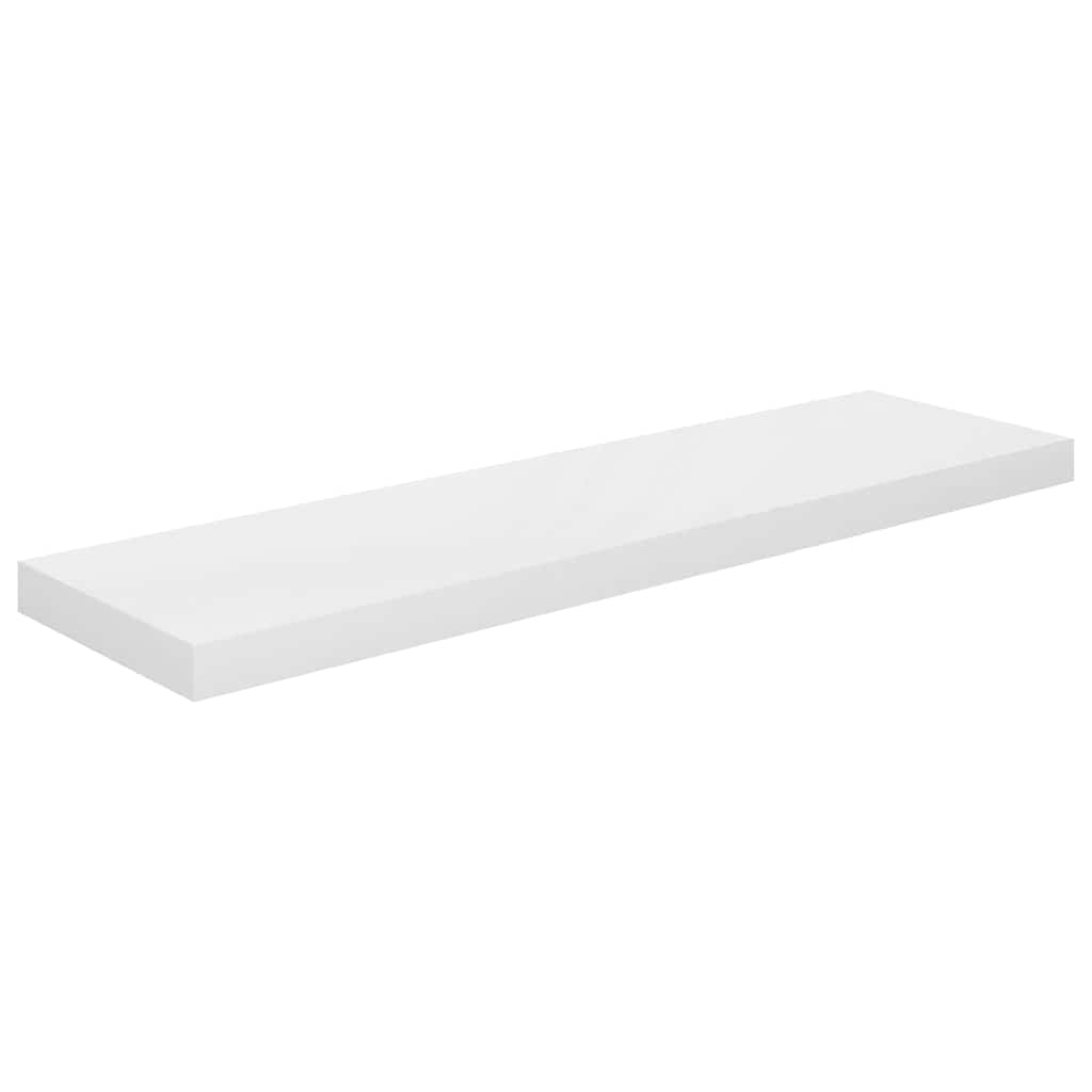 Floating Shelves Set 4 pcs High Gloss White 90 x 23.5 x 3.8 cm MDF