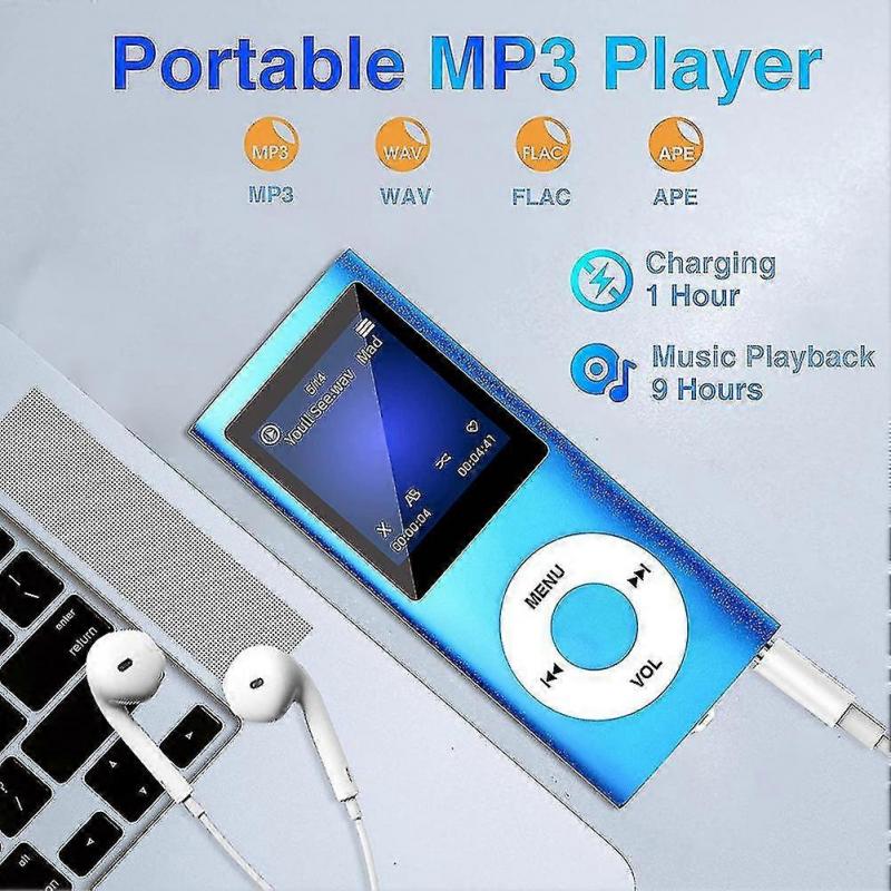 Mp3 Player With Bluetooth 5.0, Music Player With 32gb Tf Card,fm,earphone, Portable Hifi Music Play