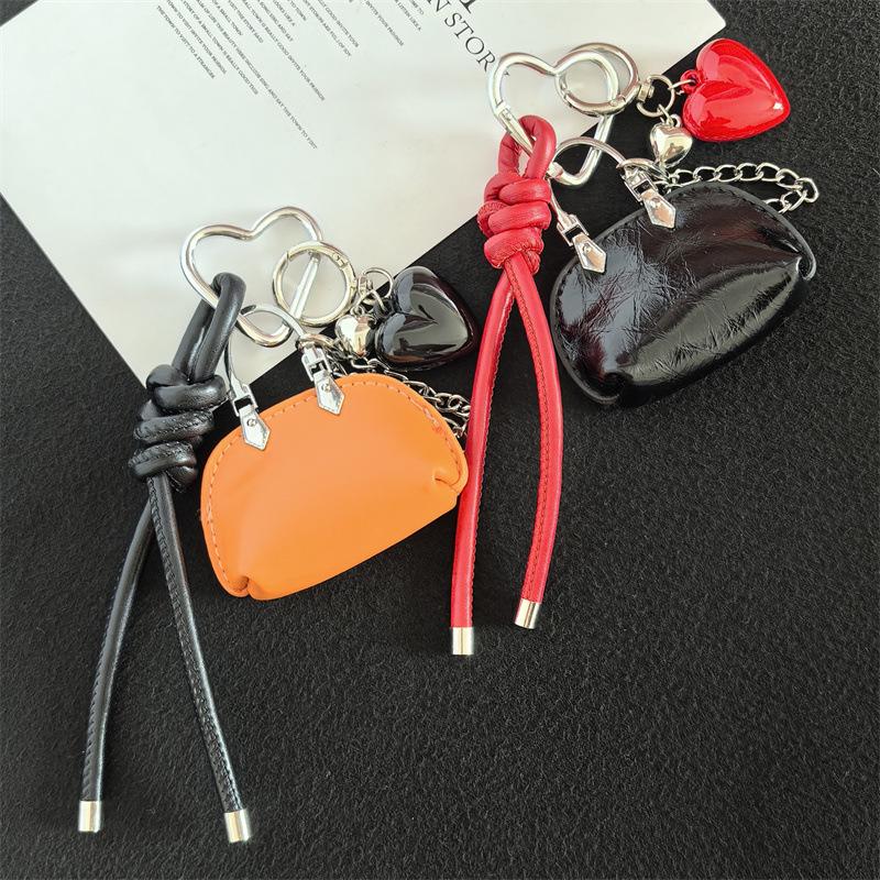 Miu-Style Mini Leather Keychain Bag Pendant