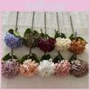 Artificial Silk Hydrangea Flower Lifelike Single Stem For Wedding Decor Home
