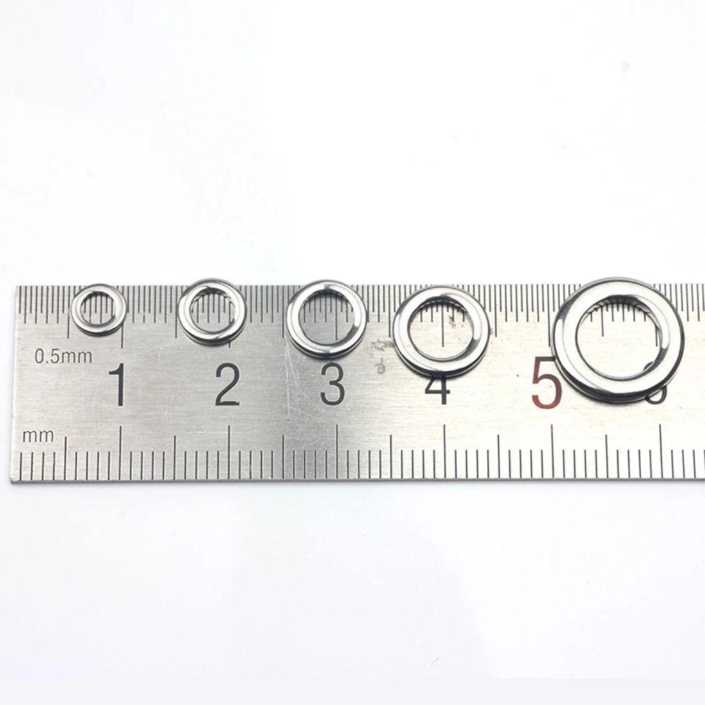 Fishing Tackle 304 Stainless Steel Lead Jigging Snap Split Rings Tackle Connector Fishing Rings