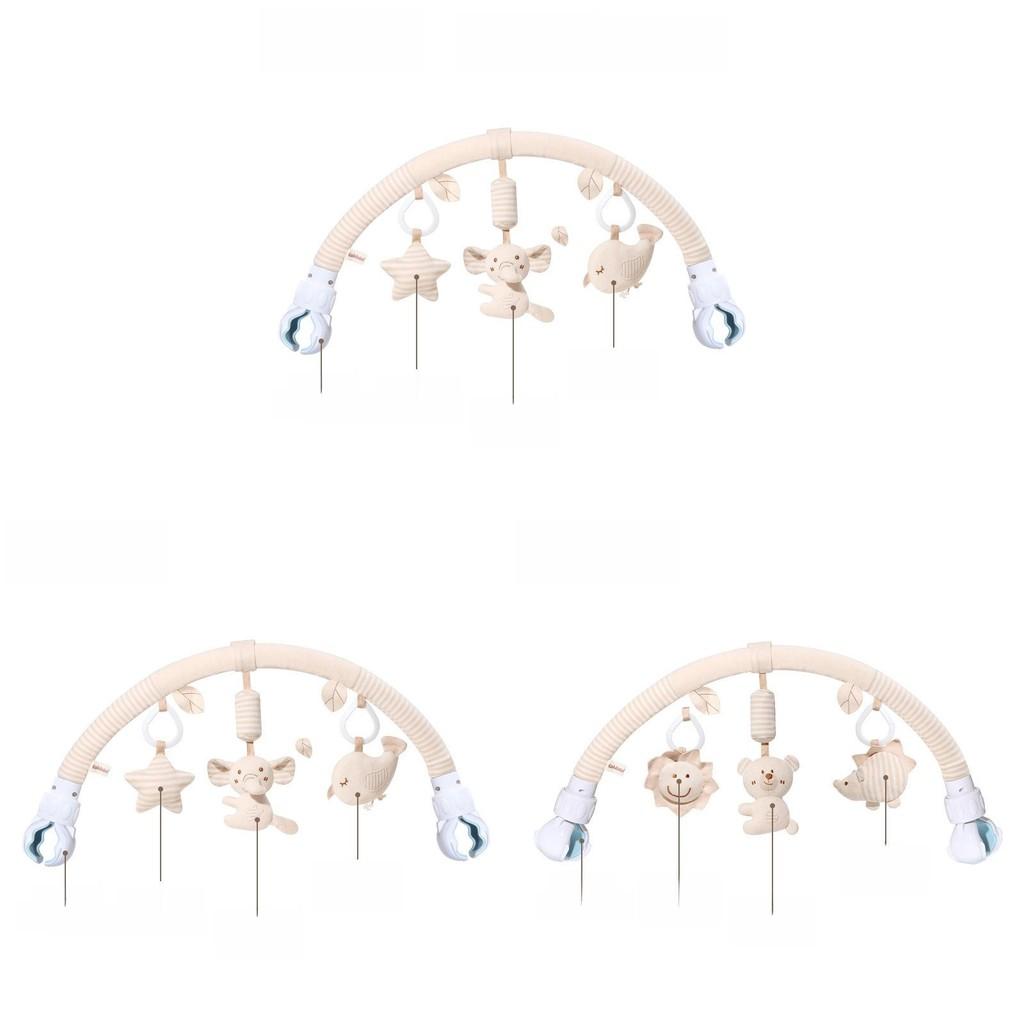 Baby Carriage Bed Clip Wind Chime With Plush Animal Design For Sensory And Fine Motor Skills