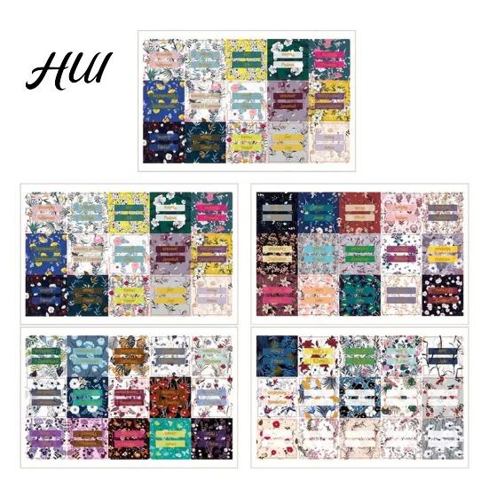 Set of 6 Floral Bible Index Stickers 5/6Pcs Personalized Tags Clear Print Book Labels Tear-resistant Waterproof Tabs Peel Stick