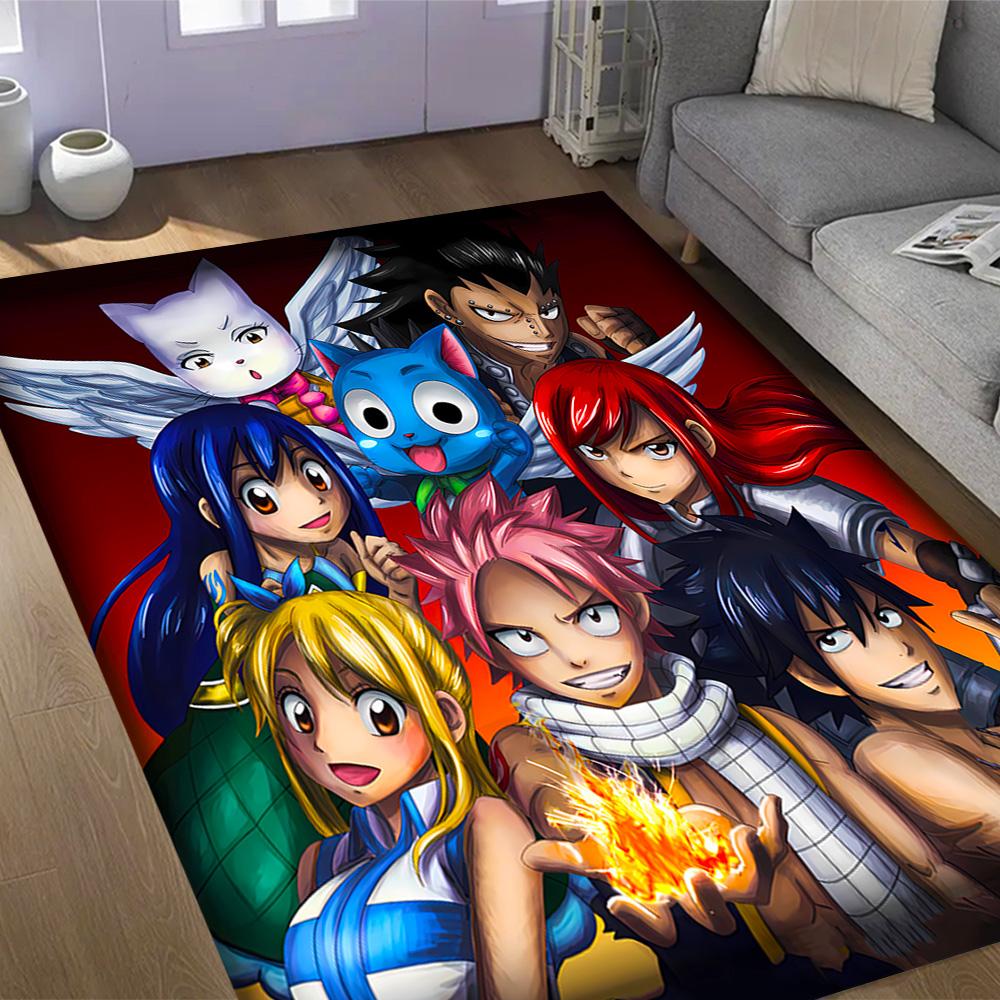 Fantasy Friends Adventure Themed Anti-Slip Rugs - Polyester Home Decor, Suitable for Bedrooms, Living Rooms, Doorways, Studios, and Decorations