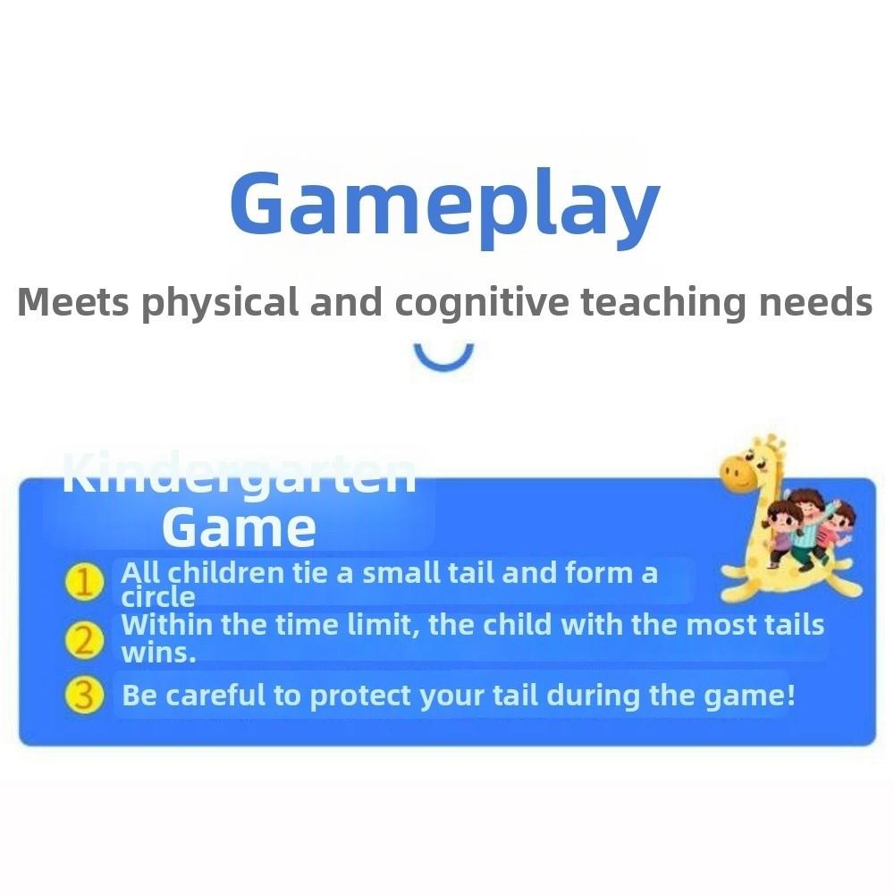 Fashion Skill Training Catch Tail Props Multicolors Pulling Tail Kindergarten Collective Game