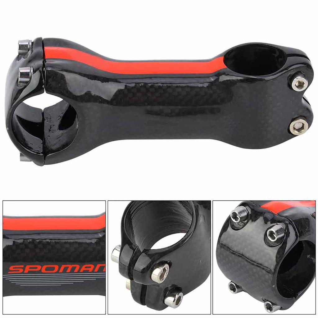 Carbon Fiber Road Mountain Bike Handlebar Stem for 31.8mm Handlebar Bicycle Accessory (C)