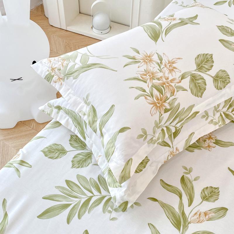 100% Cotton Customizable Flowers Design Bedding Pillowcase, Adult Bedroom Home Decor, Custom Size Cushion Cover 51x76cm 1Pcs