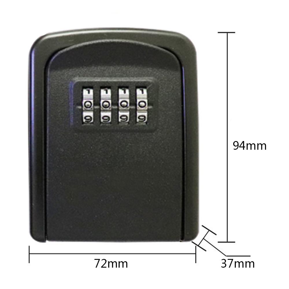 Mini Key Box Password Lock Door Cat Eye Metal Outdoor Wall Mounted Anti-theft Key Lock Box Home Office Indoor Security чёрный