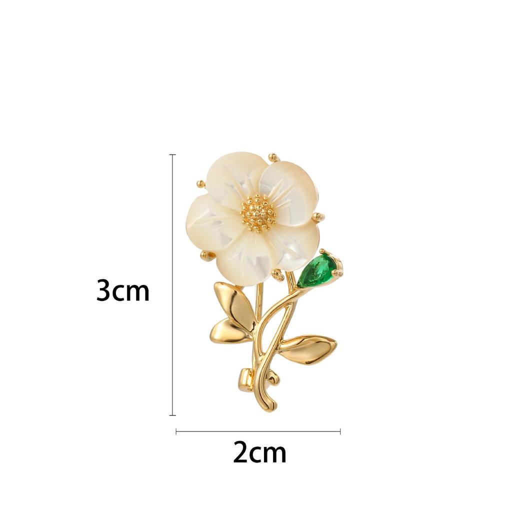 Snowflake & Butterfly Zircon Brooch with Freshwater Pearl for Women's Korean Style Suit Coat