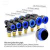 Brass Misting Nozzle with Tee Adapter Adjustable Atomizer Sprayer Outdoor Garden Irrigation Watering 6/8/10/12/14/16mm PE Tubing