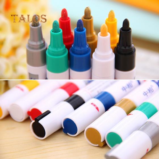 TA 12 Farben Wasserdicht Auto Reifen Reifen Lauffläche Gummi Metall Permanent Farbe Marker Stift Zubehör