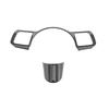 Car Steering Wheel Button Decoration Cover Trim Accessories For Hyundai KONA 2024+ Car Replacement Carbon Fiber Pattern