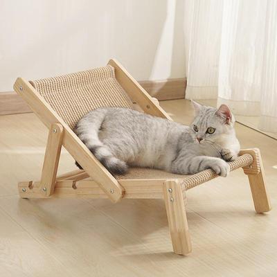Sisal Cat Scratcher Bed For Indoor Cats Hammock for Scratching Pad Cat Chair Nartural Sisal Scratch Post Adjustable Removable