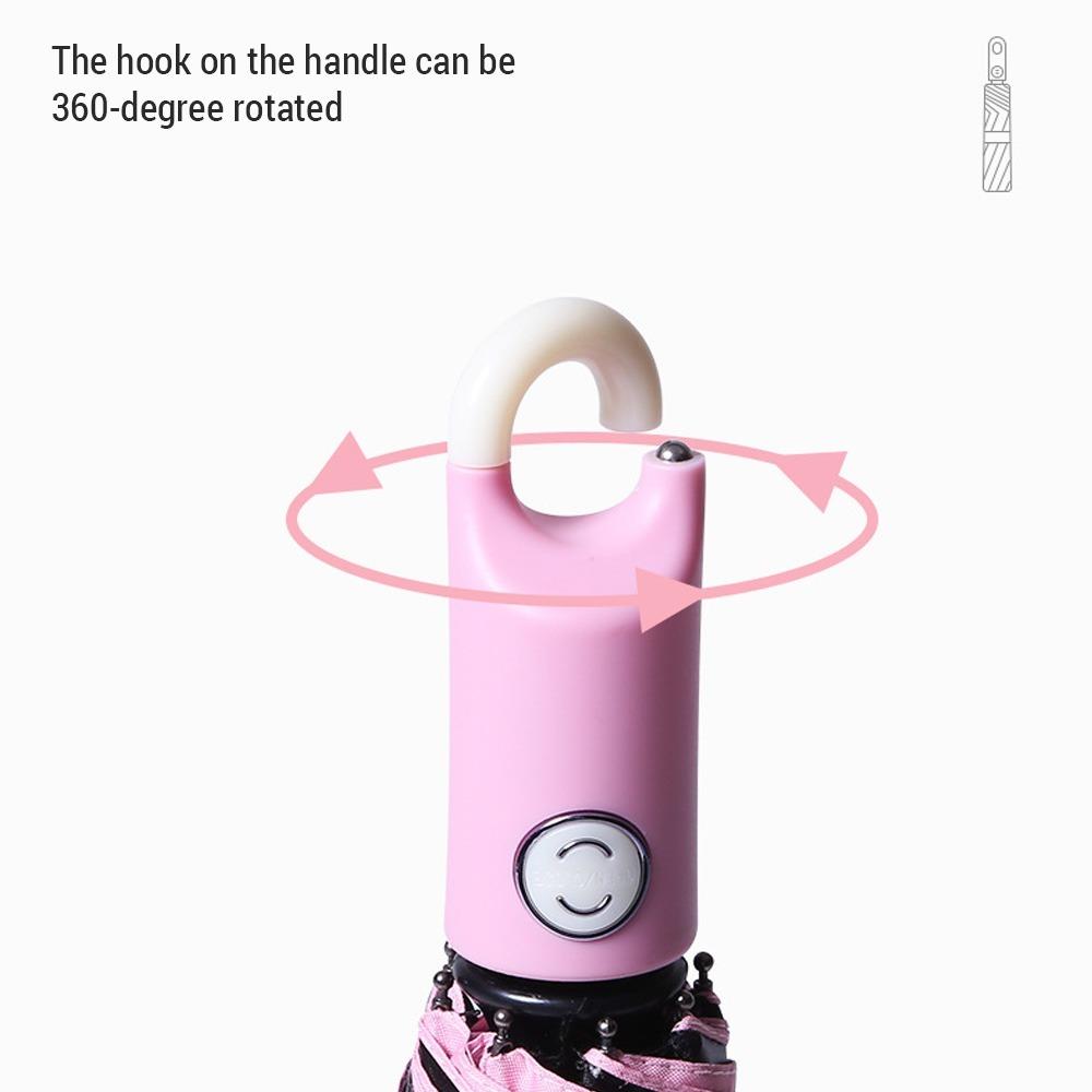 3-Folding Automatic Umbrella 360° Rotating Handle Travel Umbrella Durable Rain Umbrella  Travel