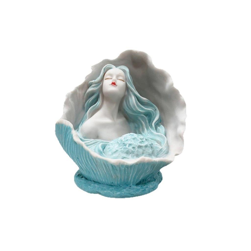 Conch Girl Statue Ornament, Desktop Home Decor