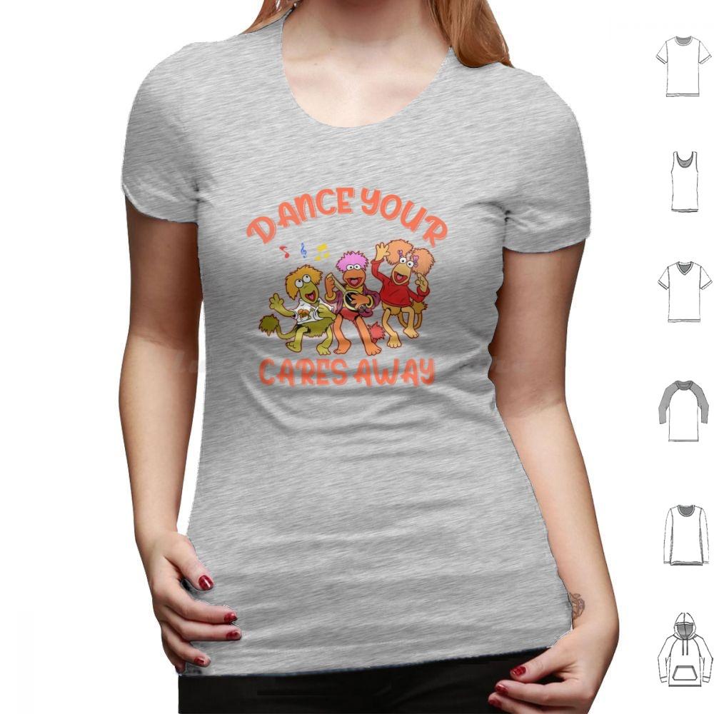 Fraggle Rock T Shirt Cotton Cool Tee Fraggle Boober Wembley Gobo Mockey Dance Your Cares Away Doozer 80s Tv Show Retro Music