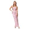 Summer Women's Sexy Halter Printed Long Slim Package Hip Dress