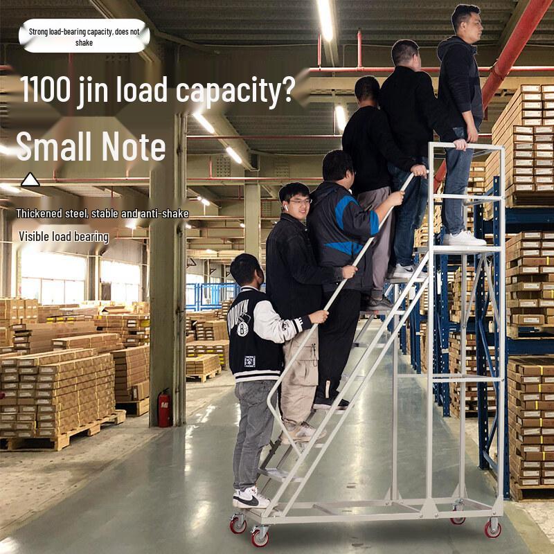 RSRDDY Mobile Platform Ladder with Wheels