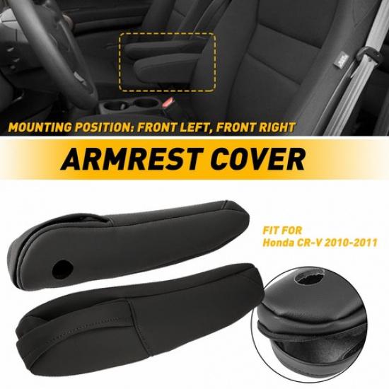 

Fits 2010-2011 Honda CR-V CRV Leather Seat Armrest Replacement Cover Black EOOH