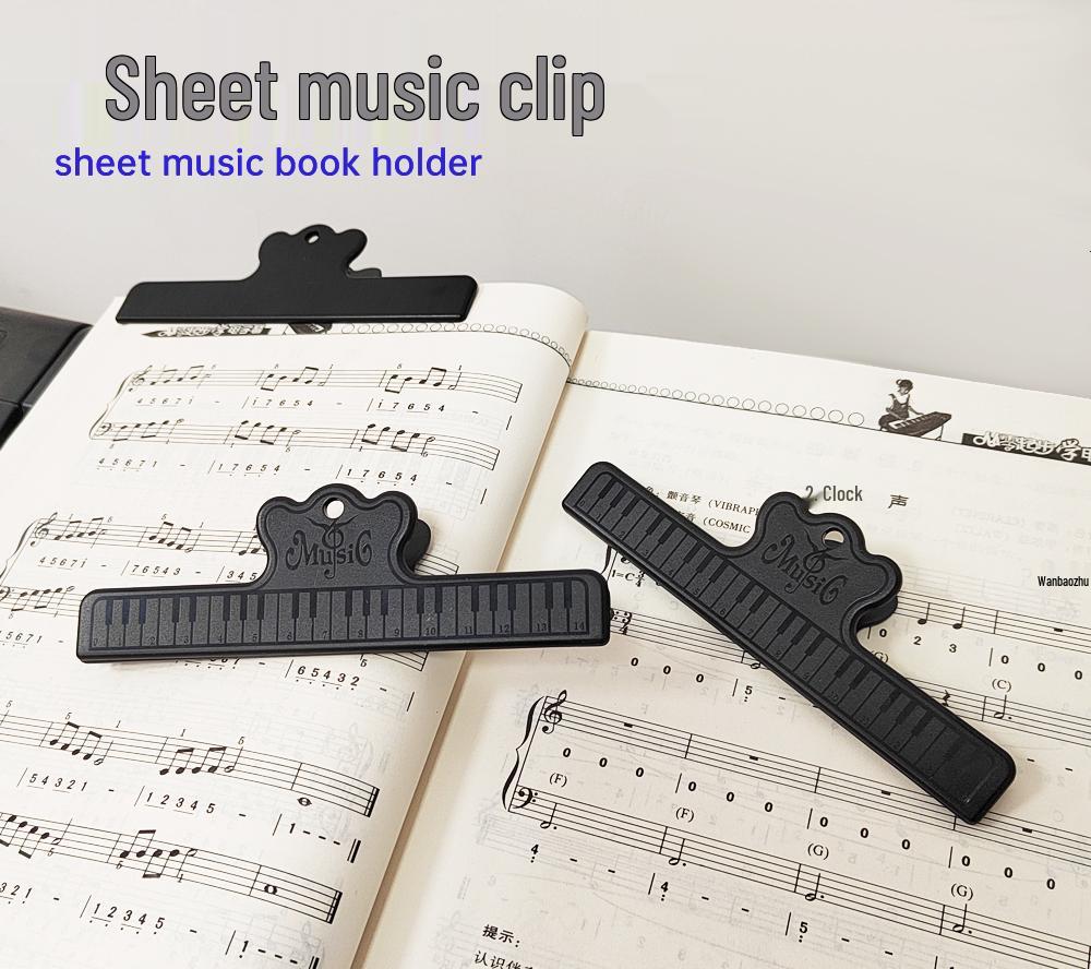 Piano & Guitar Sheet Music Holder with Clips for Songs & Sheets