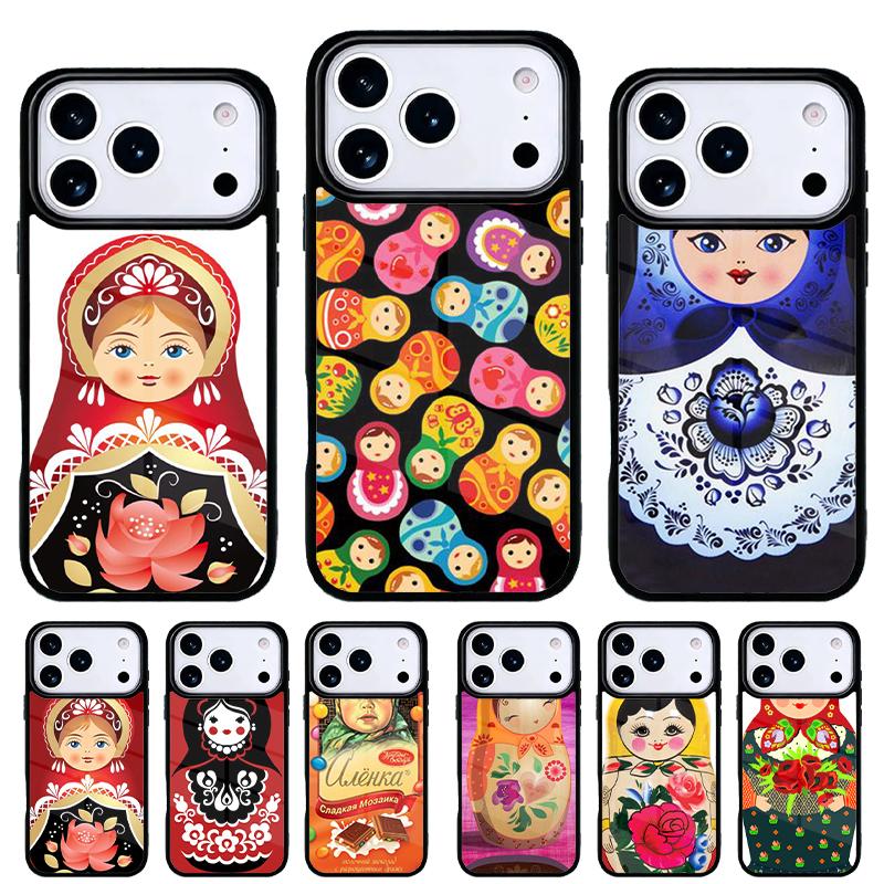 Cute Russian Dolls Matriochkas Phone Case for iPhone 17 16 15 14 13 Pro Max Back Cover for 12 11 Pro Coque