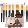 Set Pennelli Trucco Premium Sintetici Kabuki Fondotinta Correttori Cipria Fard Miscelazione Viso Occhi Set Pennelli
