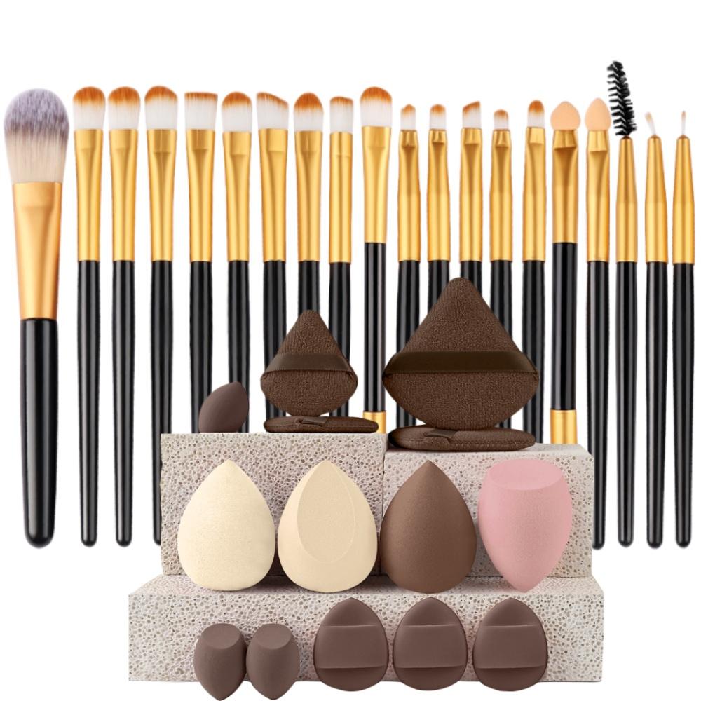 Set Pennelli Trucco Premium Sintetici Kabuki Fondotinta Correttori Cipria Fard Miscelazione Viso Occhi Set Pennelli