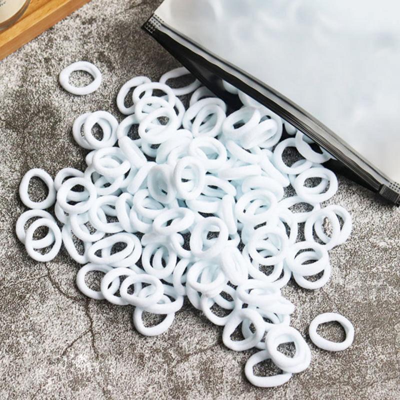 50/100 Stück Kinder elastische Haarbänder Mädchen Gum Scrunchie Gummiband für Kinder Nylon Haargummis Stirnband Baby Haarschmuck