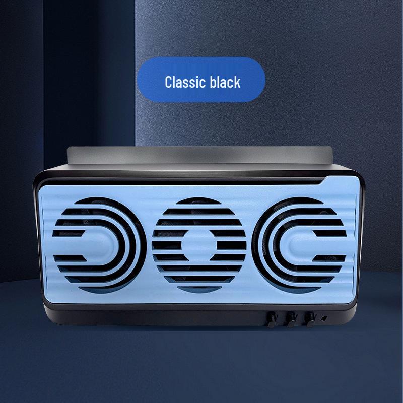 Solar-Powered Three-Head Car Exhaust Fan - Cooling, Ventilation, and Deodorizing System.