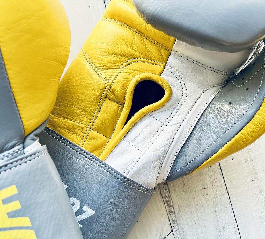 PRIZE RING Boxing Gloves “Professional SS” Gray/Yellow (14oz)