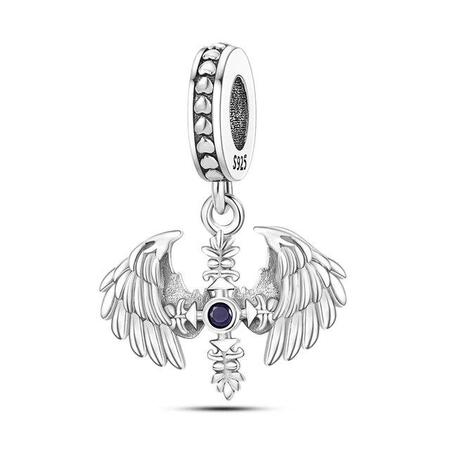 Charms cu cruce de amulete din argint 925, mărgele de mărgele se potrivesc cu brățară originală, pandantiv, bijuterii, bricolaj