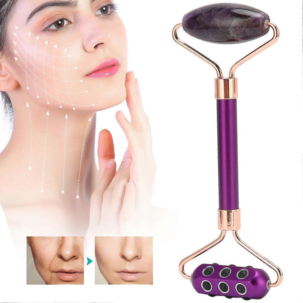 Face Roller Massager Purple Jade Germanium Facial Skin Lifting Firming Beauty Tool