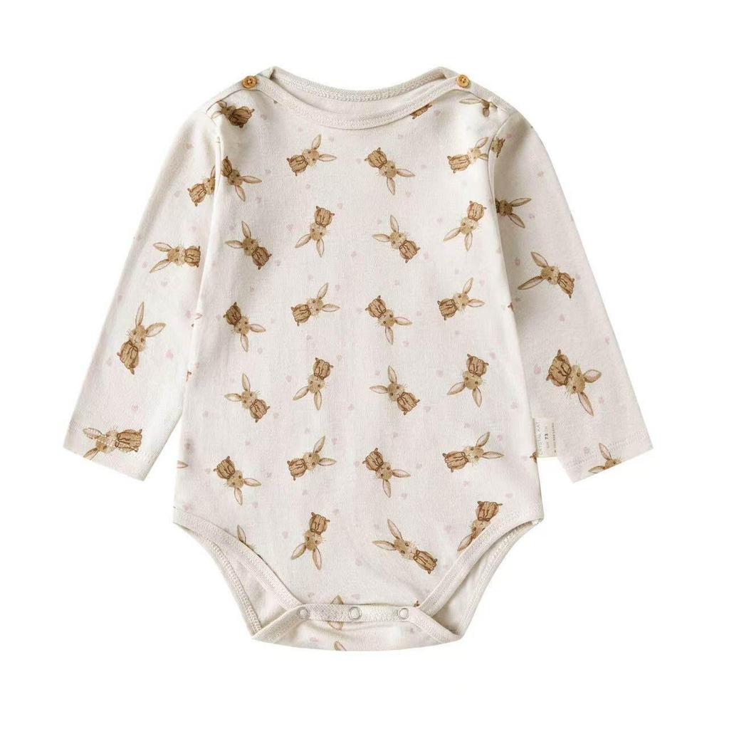 BabyClothes Unisex A-Category Cotton Infant Bodysuit Set – 3-Piece Seasonable, Cute Cartoon Pattern Diaper Cover
