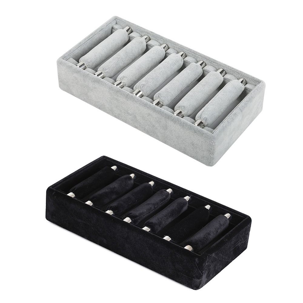 Large Capacity Velvet Jewelry Box Hoop Earrings Ring Bearer Holder Rings Storage Tray  Gifts