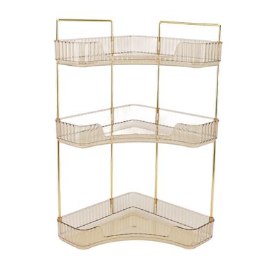 3 Tier Makeup Shelf Organizer Easy Access Aesthetic Corner Bathroom Countertop Organizer for