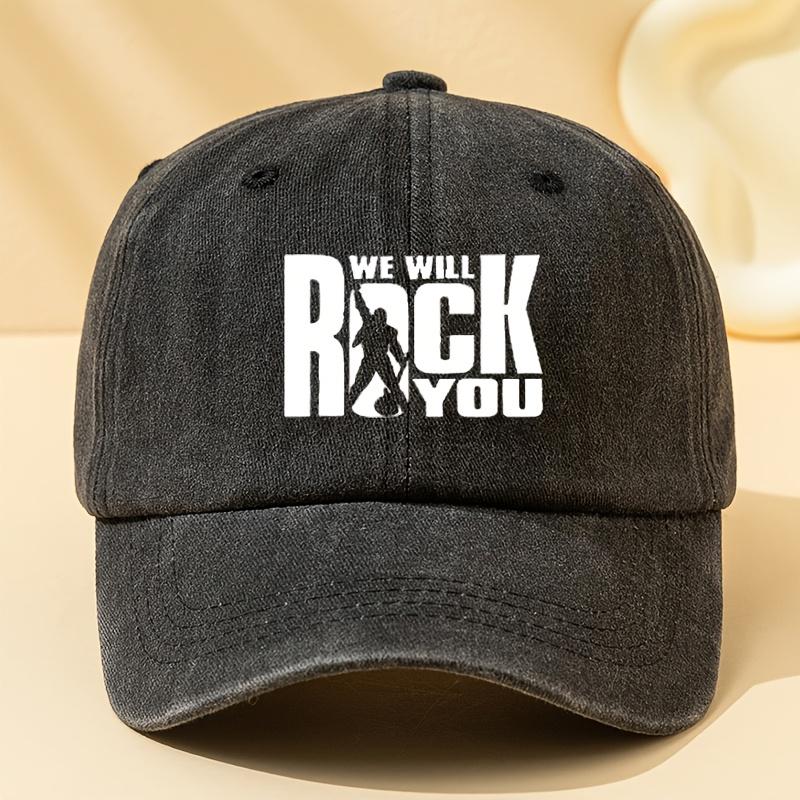 

Бейсболка с принтом букв рок, повседневная, модная, для мужских и женских видов спорта на открытом воздухе, кепка дальнобойщика/папина кепка
