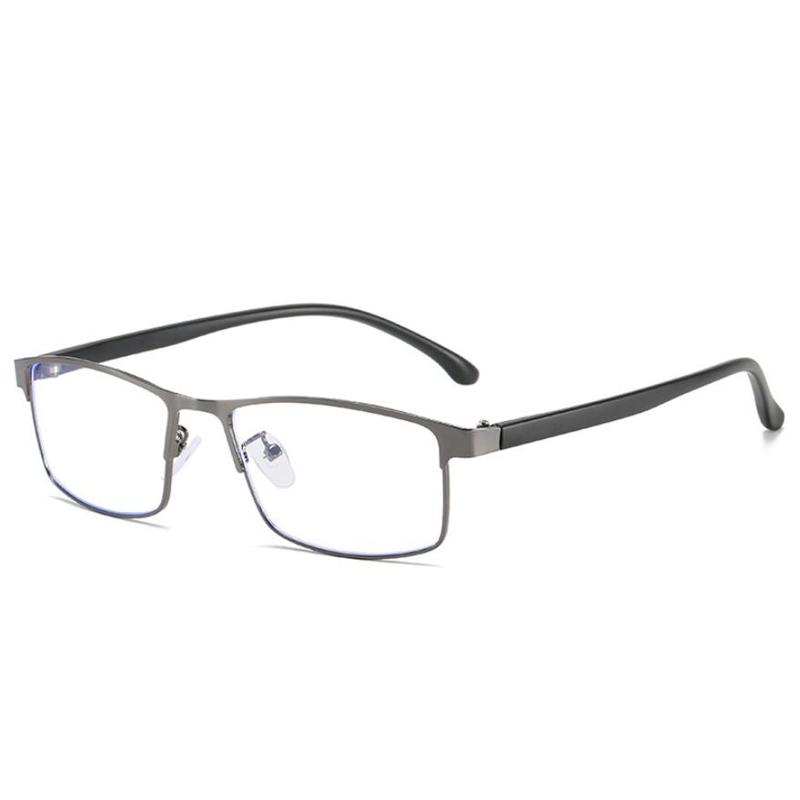 Full Frame Blue Light Blocking Square Prescription Spectacle Women Men Metal Minus Lens Okulary Korekcyjne  0 -0.5 -1.0 To -6.0
