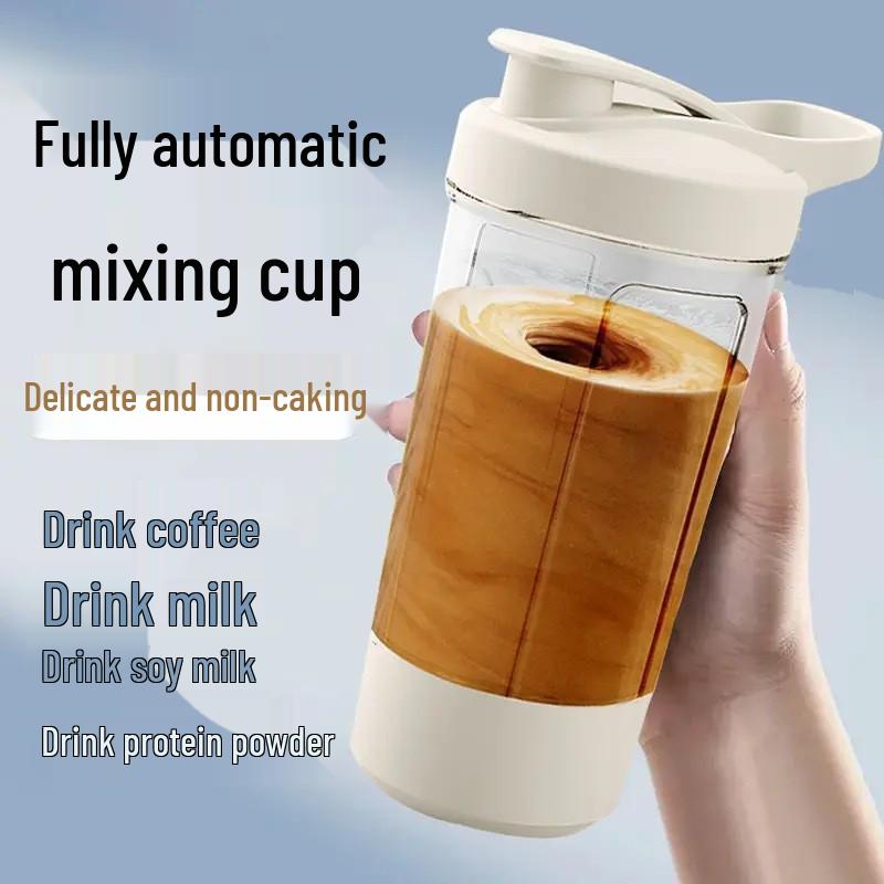Rechargeable Electric Mixing Cup: Automatic Coffee, Protein, and Shake Mixer with Measuring Scale