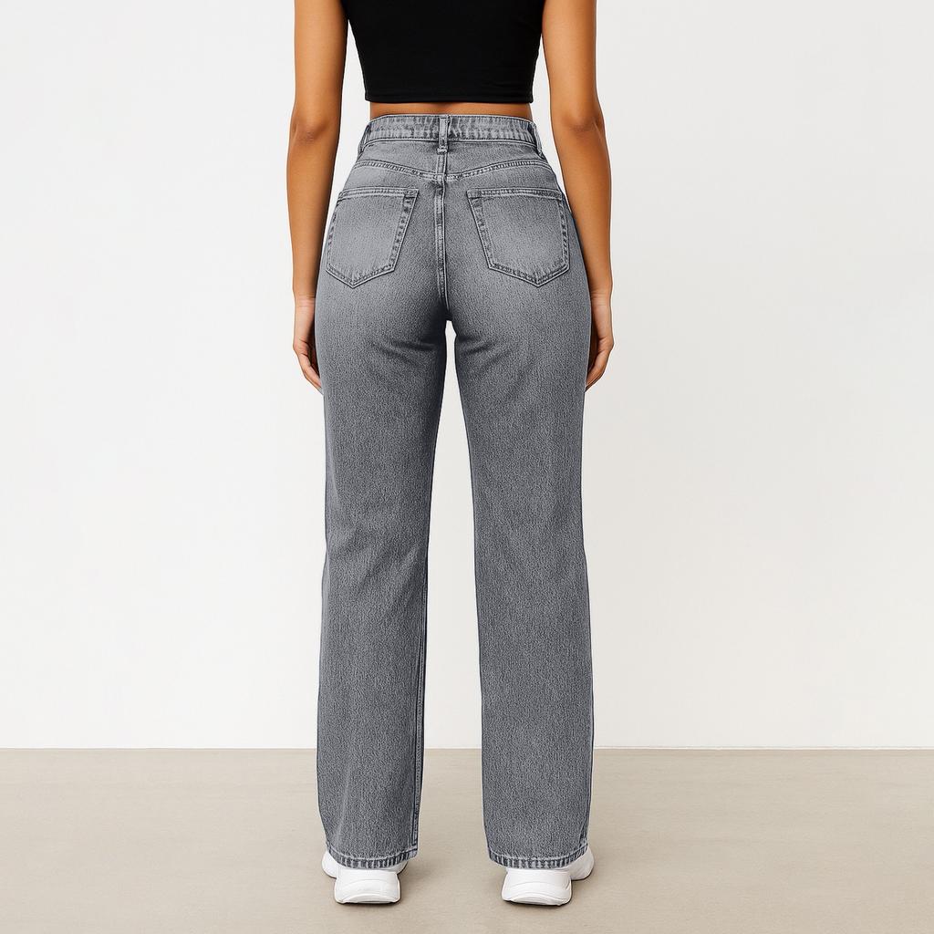 Women's Jeans Casual Fashion Trend Straight Tube Micro Flared Casual Jeans