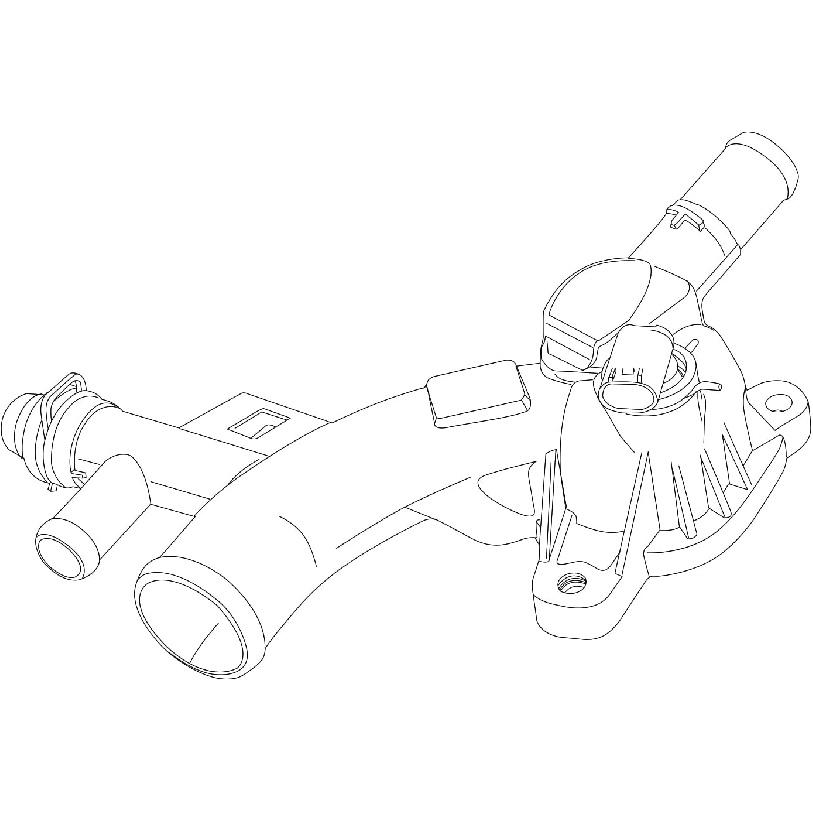 MITZONE Upgraded Aluminum Coolant Housing Water Outlet Compatible With 2011- Chevy Cruze Sonic Trax Volt Buick Encore 1.4L Replace 25193922 902-846