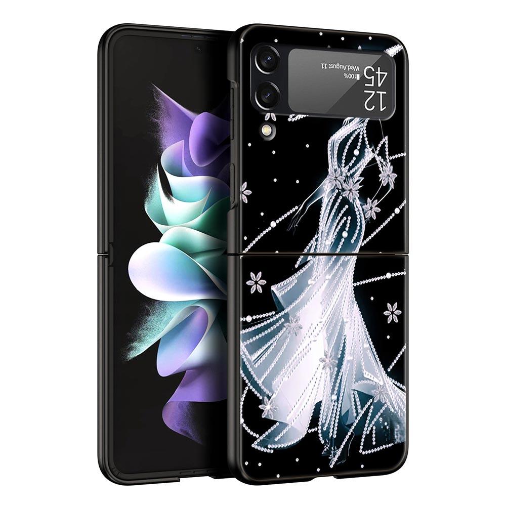 

Cute White Clothes Hard PC Phone Case For Samsung Galaxy Z Flip 7 6 5 4 Black Cover For Galaxy Z Flip 3 Foldable Fundas Shell Z Flip