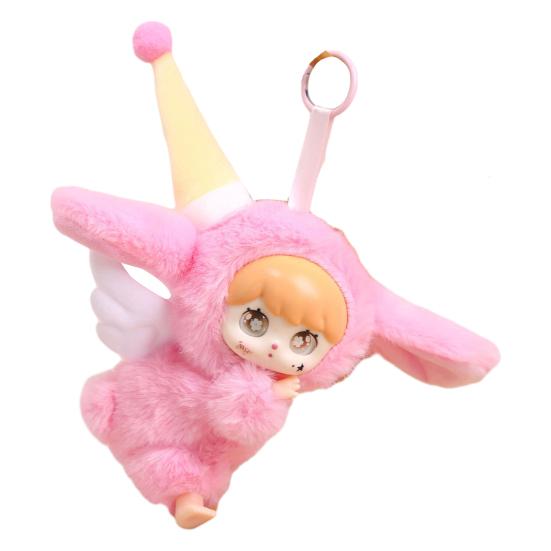 

Виниловая кукла брелок подвеска мини плюшевая пижама девочка ангел шарм для сумки подвеска для кошелька украшение для рюкзака школьной сумки подарок для женщин девочек розы красного